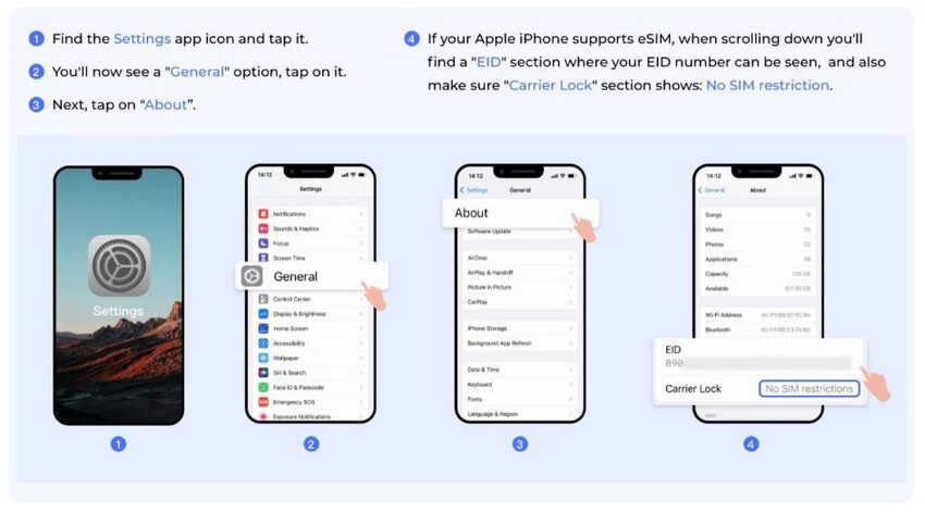 how to check if your phone is compatible with eSIM card - iphone