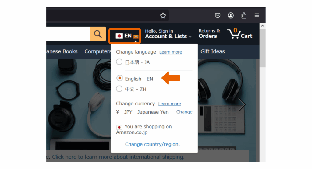Change language