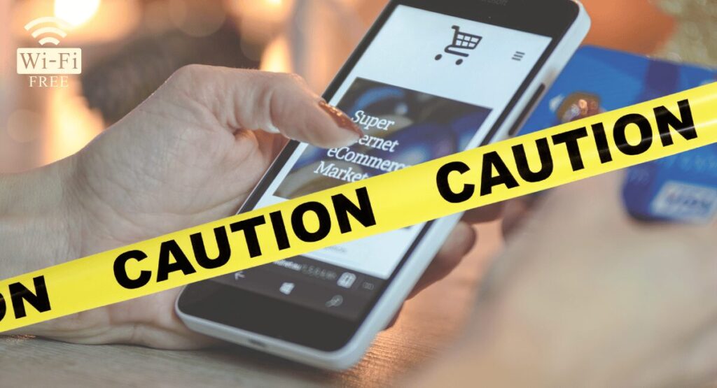 Free Wi-Fi caution image