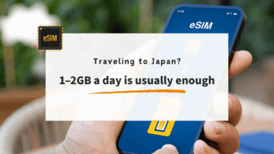 How much data do you need for eSIM in Japan?