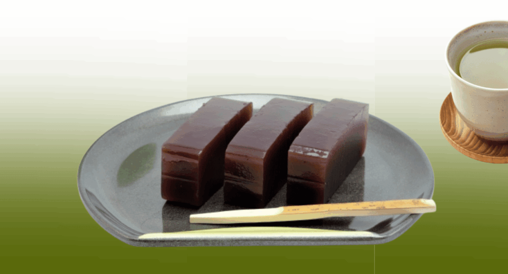photo of yokan and tea
